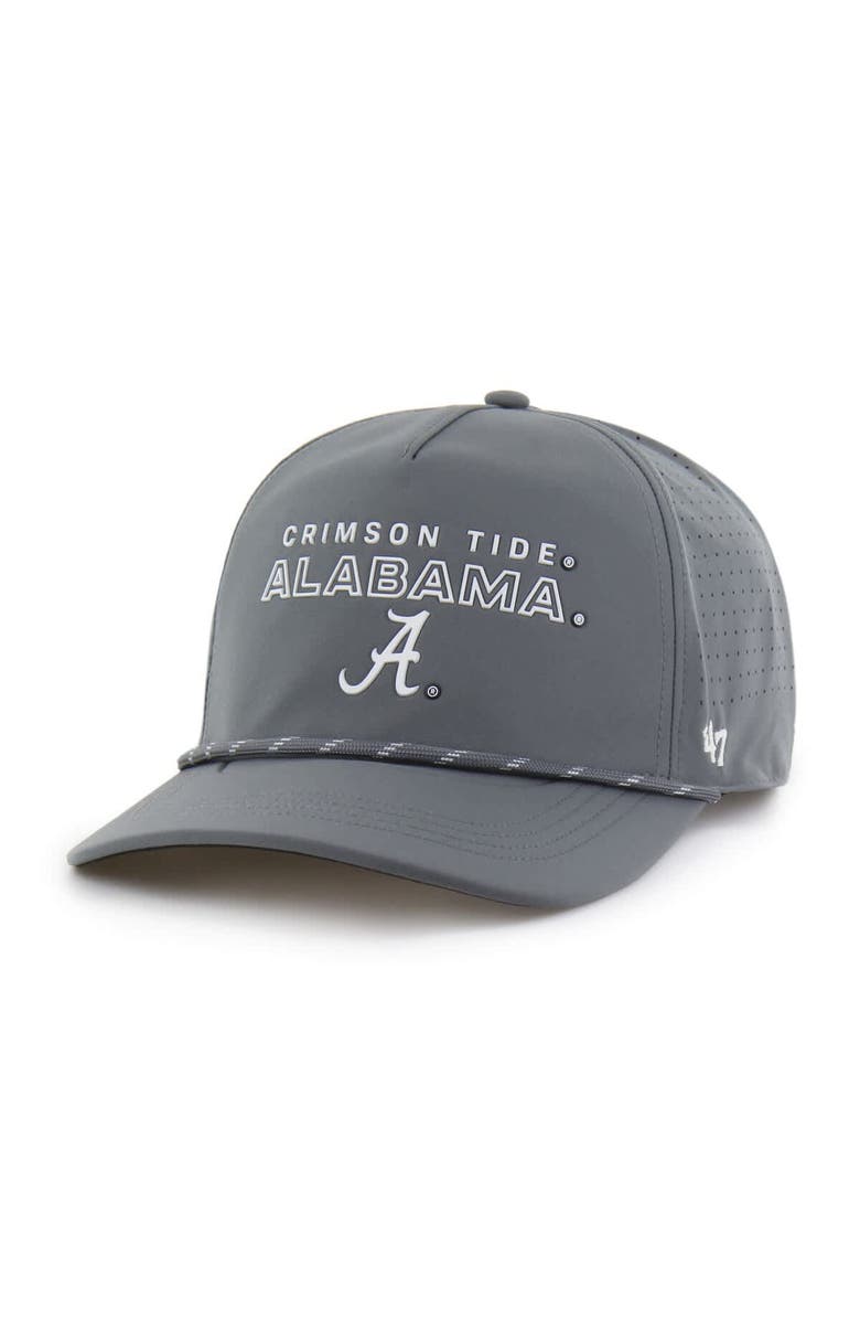 '47 Men's '47 Gray Alabama Crimson Tide Forward Vent Hitch Rope Adjustable Hat, Main, color, Gray