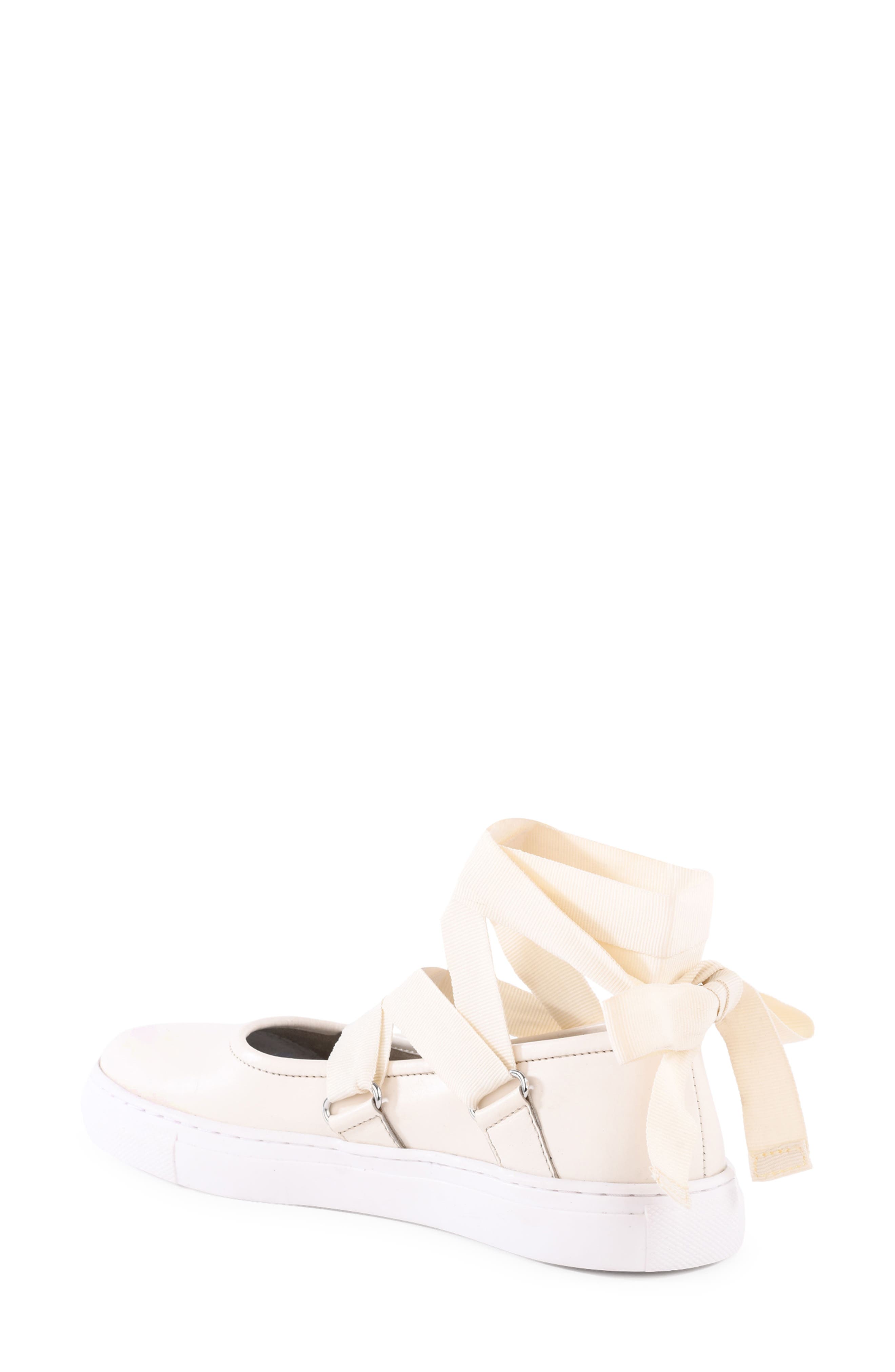 Seychelles Ribbons Ankle Wrap Flat, Alternate, color, Ivory