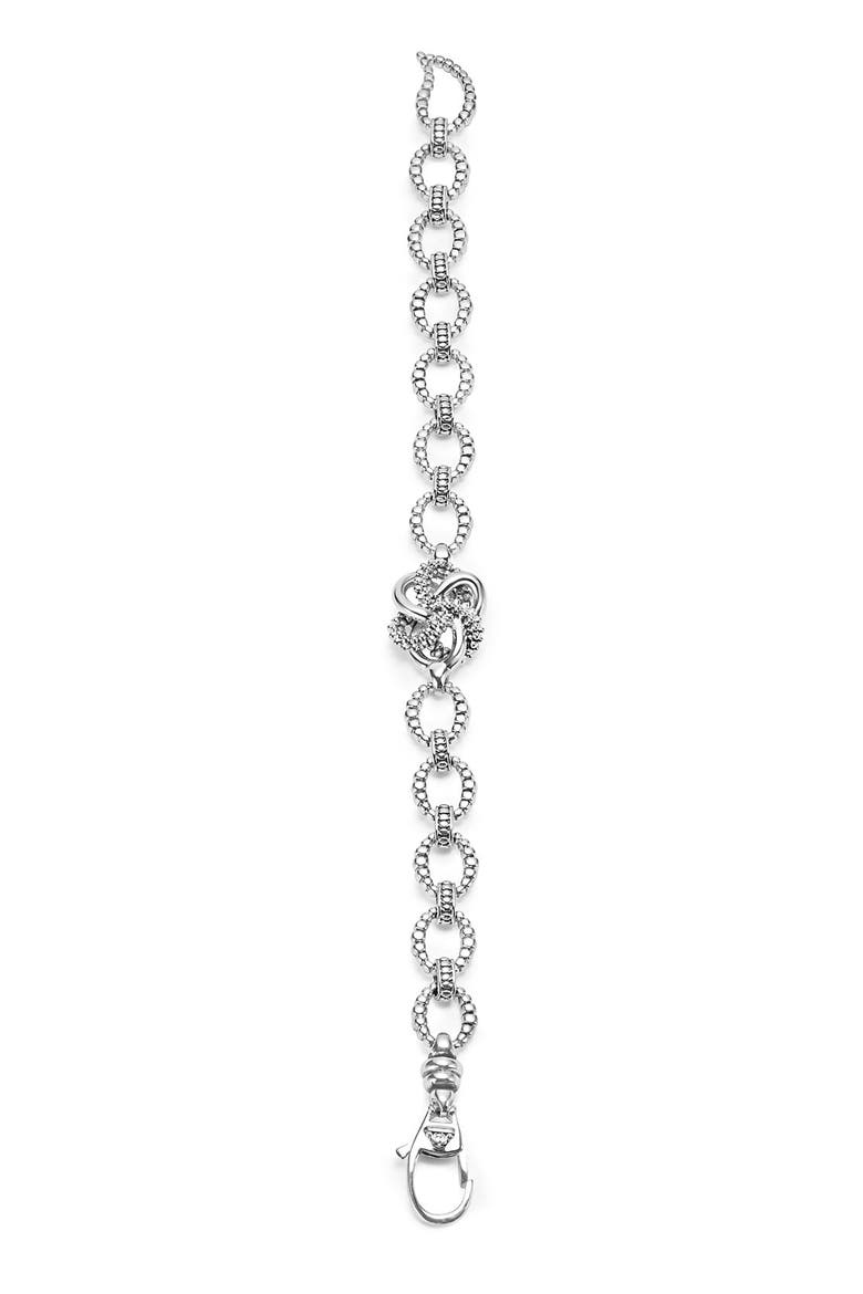 Love Knot Link Bracelet, Alternate, color, STERLING SILVER