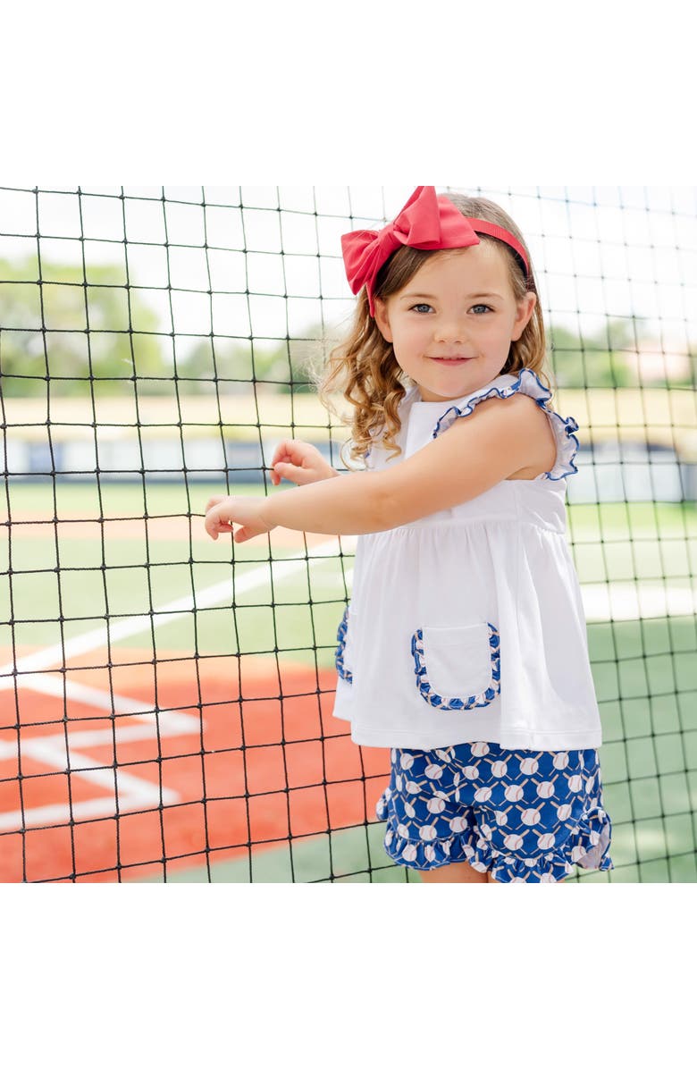 Lila and Hayes Gentry Girls' Short Set, Alternate, color, Up At Bat Baseball