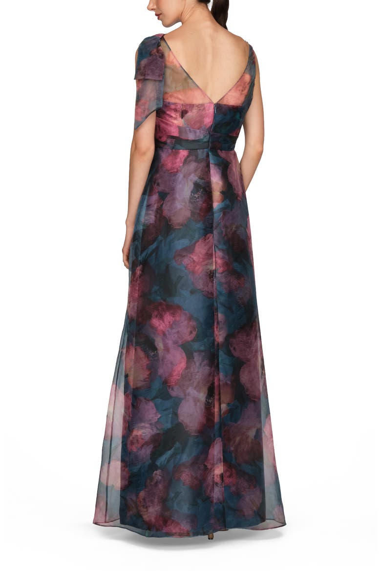 Jocelyn Tie Neck Gown, Alternate, color, CHAMBRAY MULTI