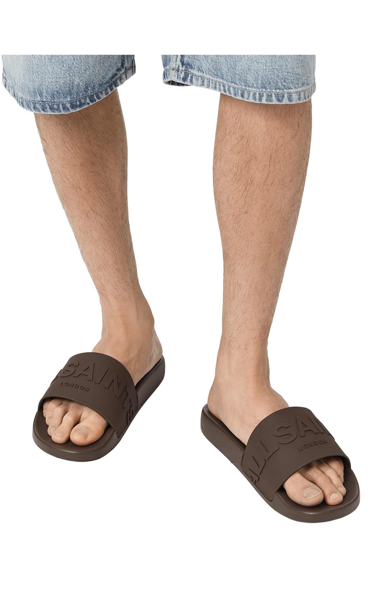Biggy Slide Sandal, Alternate, color, DARK BROWN