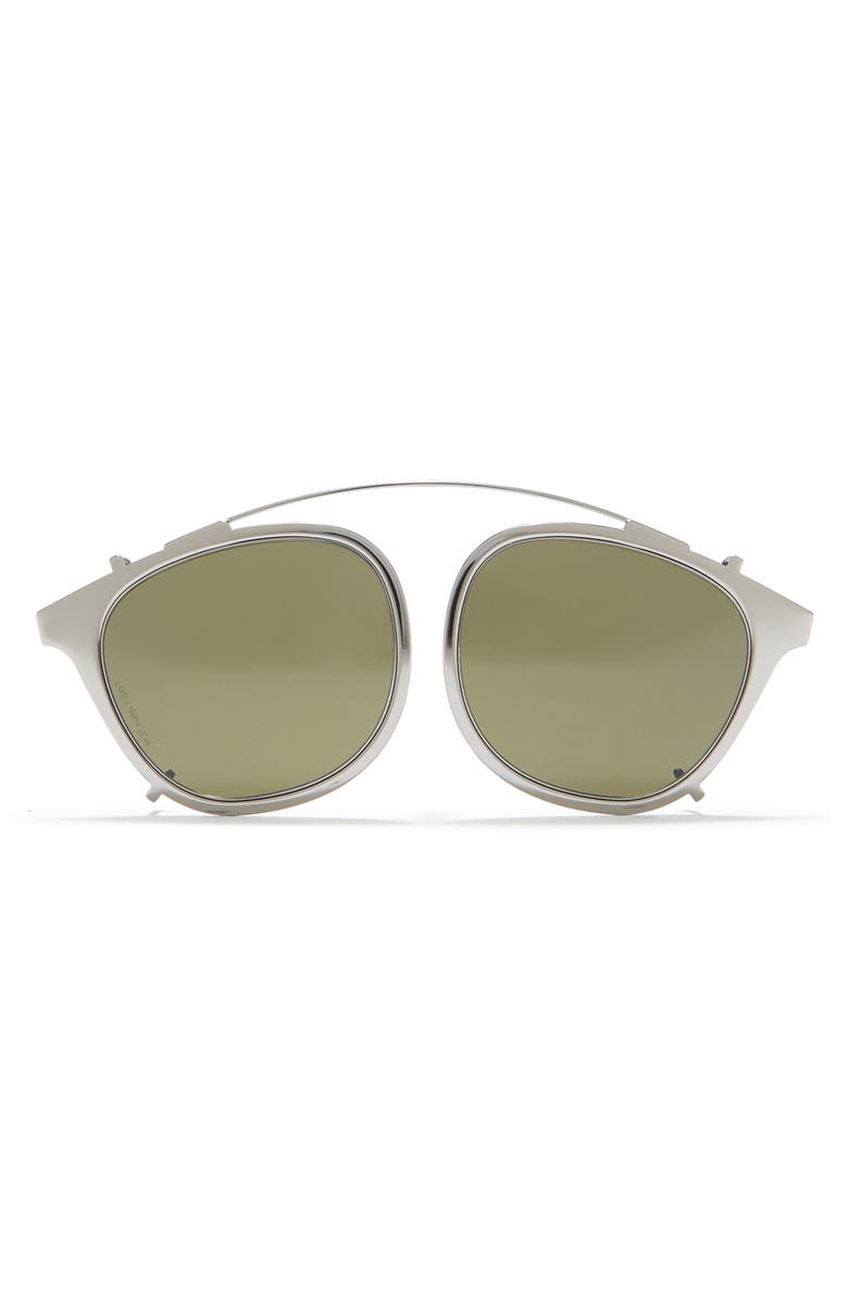 DIOR HOMME Blacktie 49mm Round Clip-On Sunglasses, Main, color, 