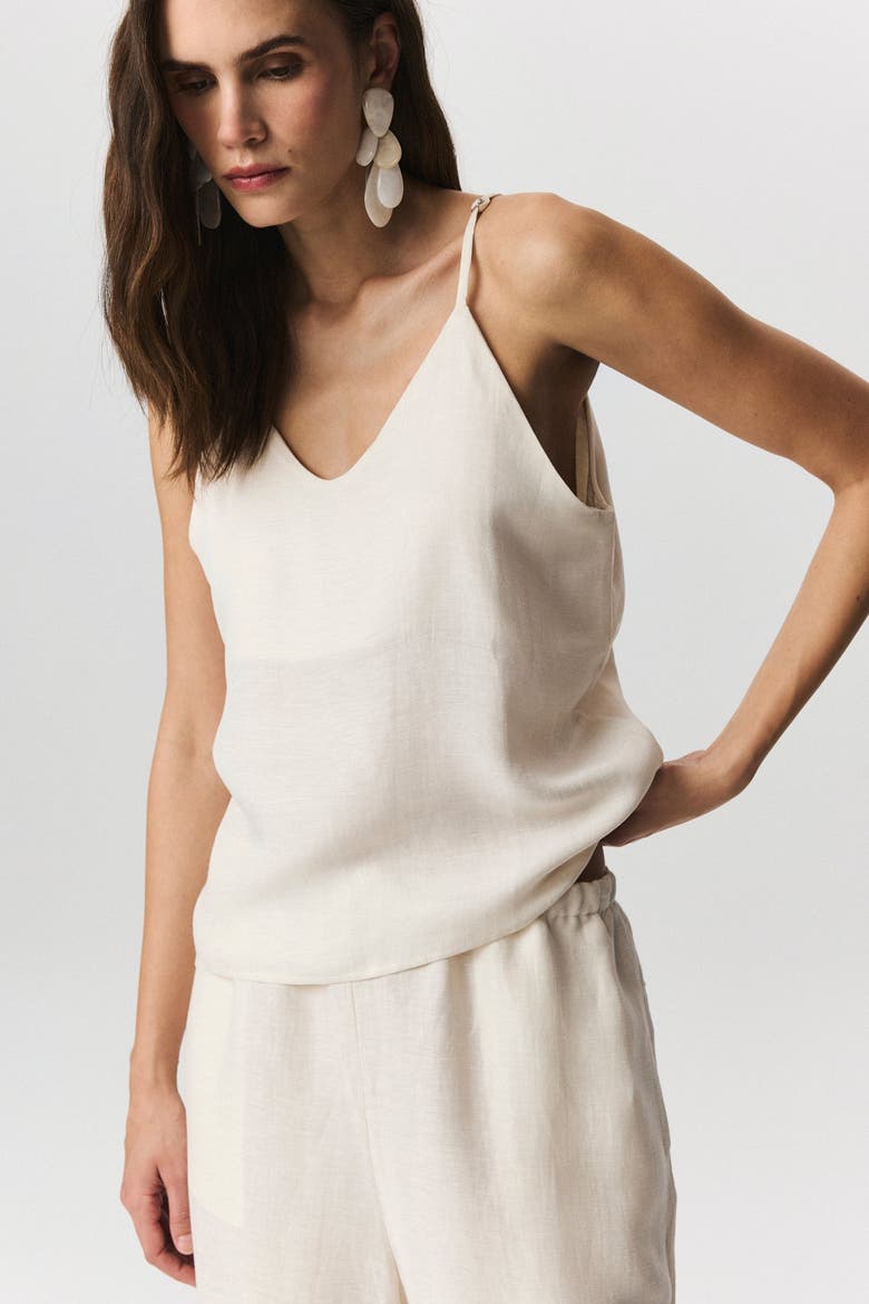 Seta Strappy Top, Alternate, color, Ivory