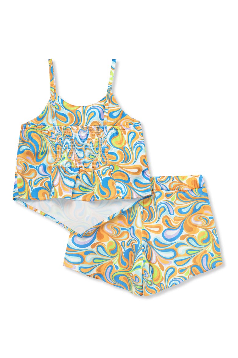 Kids' Swirl Print Camisole & Shorts Set, Alternate, color, MULTI