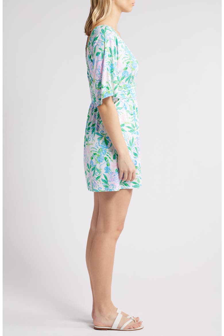 Parigi Floral Knit Skort Romper, Alternate, color, RESORT WHITE JUST A PINCH