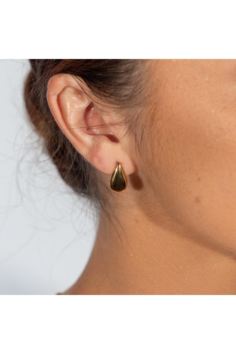 Large Tear Drop Studs, Alternate, color, Gold Vermeil