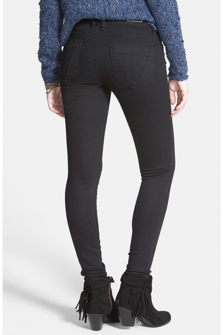 Stretch Skinny Jeans, Alternate, color, BLACK