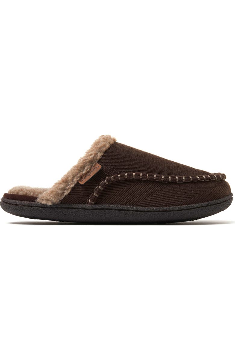 DEARFOAMS Matthew Faux Shearling Scuff Slipper, Alternate, color, Coffee