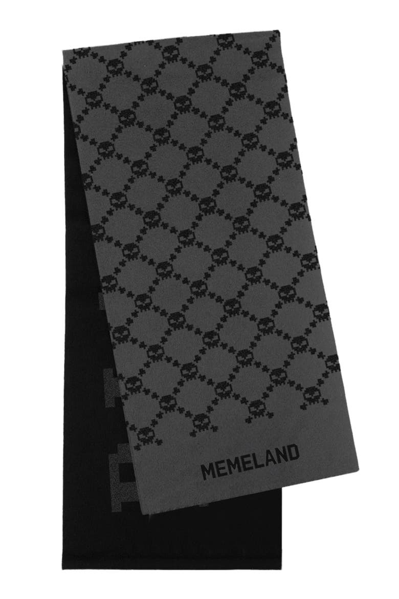 Blvck x Memeland Scarf, Alternate, color, Black