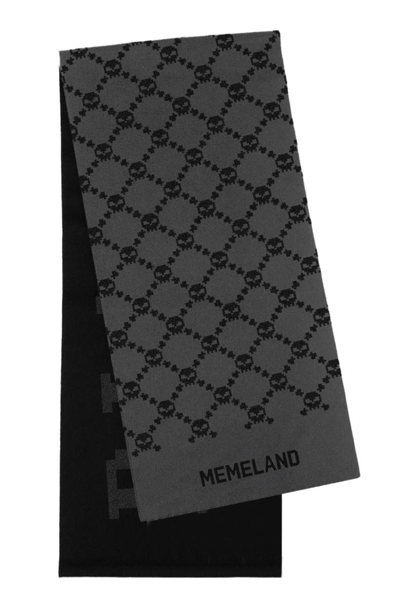 Blvck Paris Blvck x Memeland Scarf, Alternate, color, Black