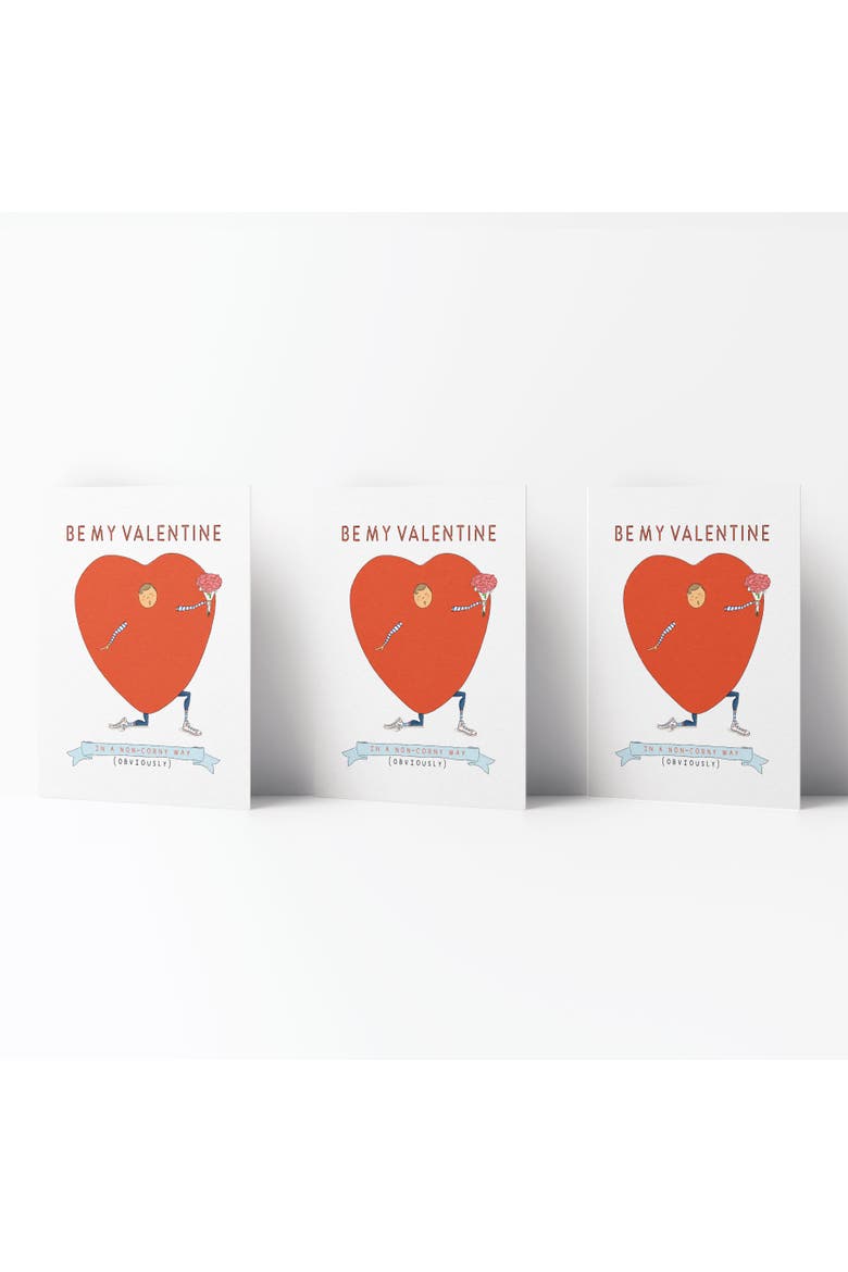 Love/Valentine's Greeting Card Pack (3ct) "Valentine In A Non Corny Way", Main, color, Multi-Pack