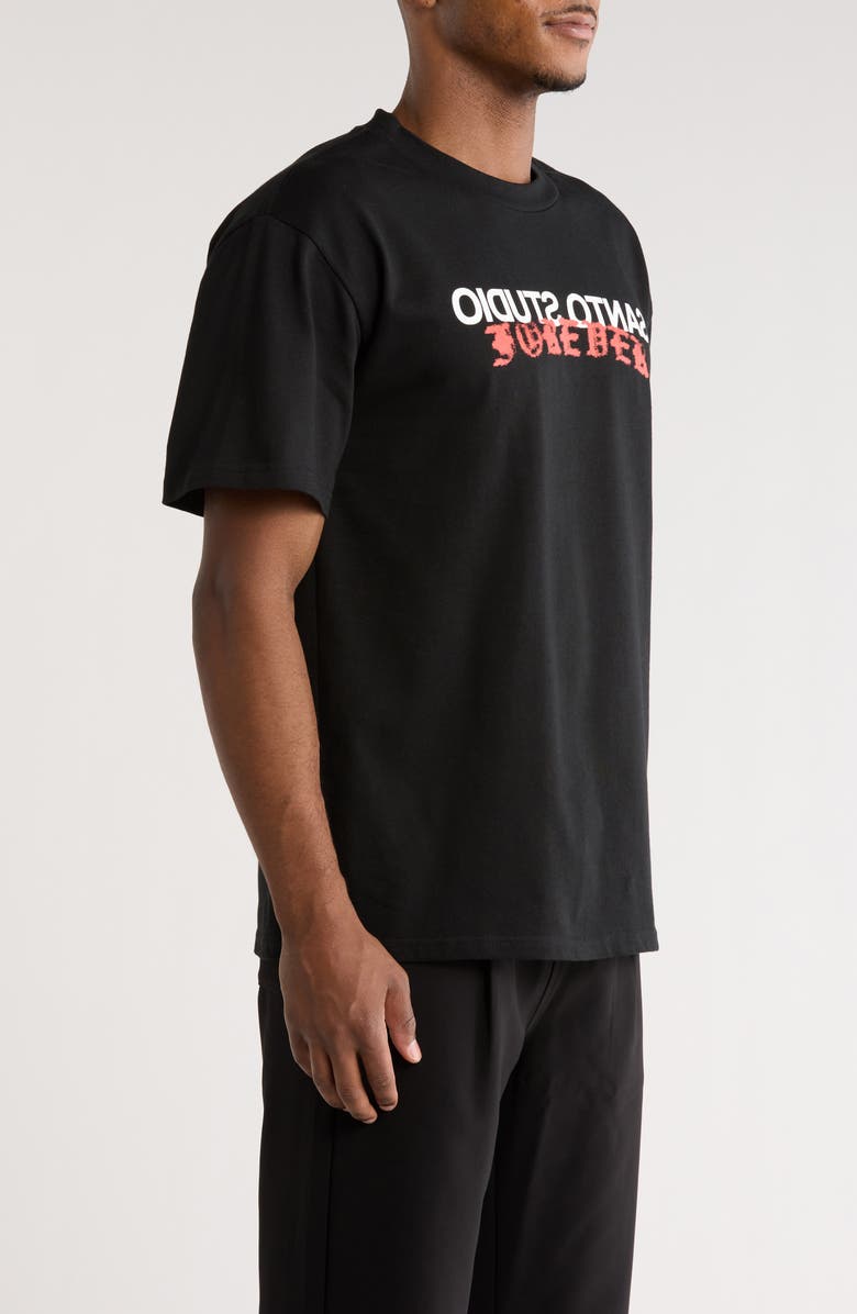 SANTO STUDIO Forever Drappo Graphic T-Shirt, Alternate, color, Black