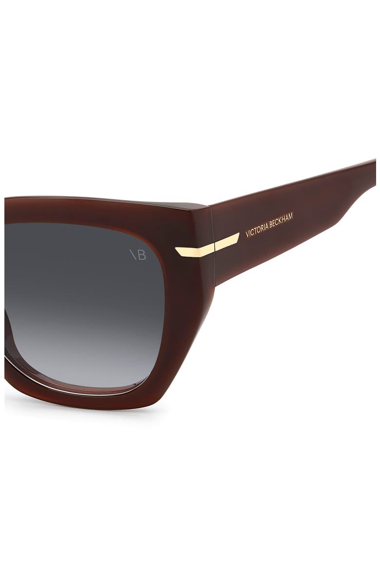VB 7017/S 52mm Rectangular Sunglasses, Alternate, color, BROWN/ DARK GREY SF