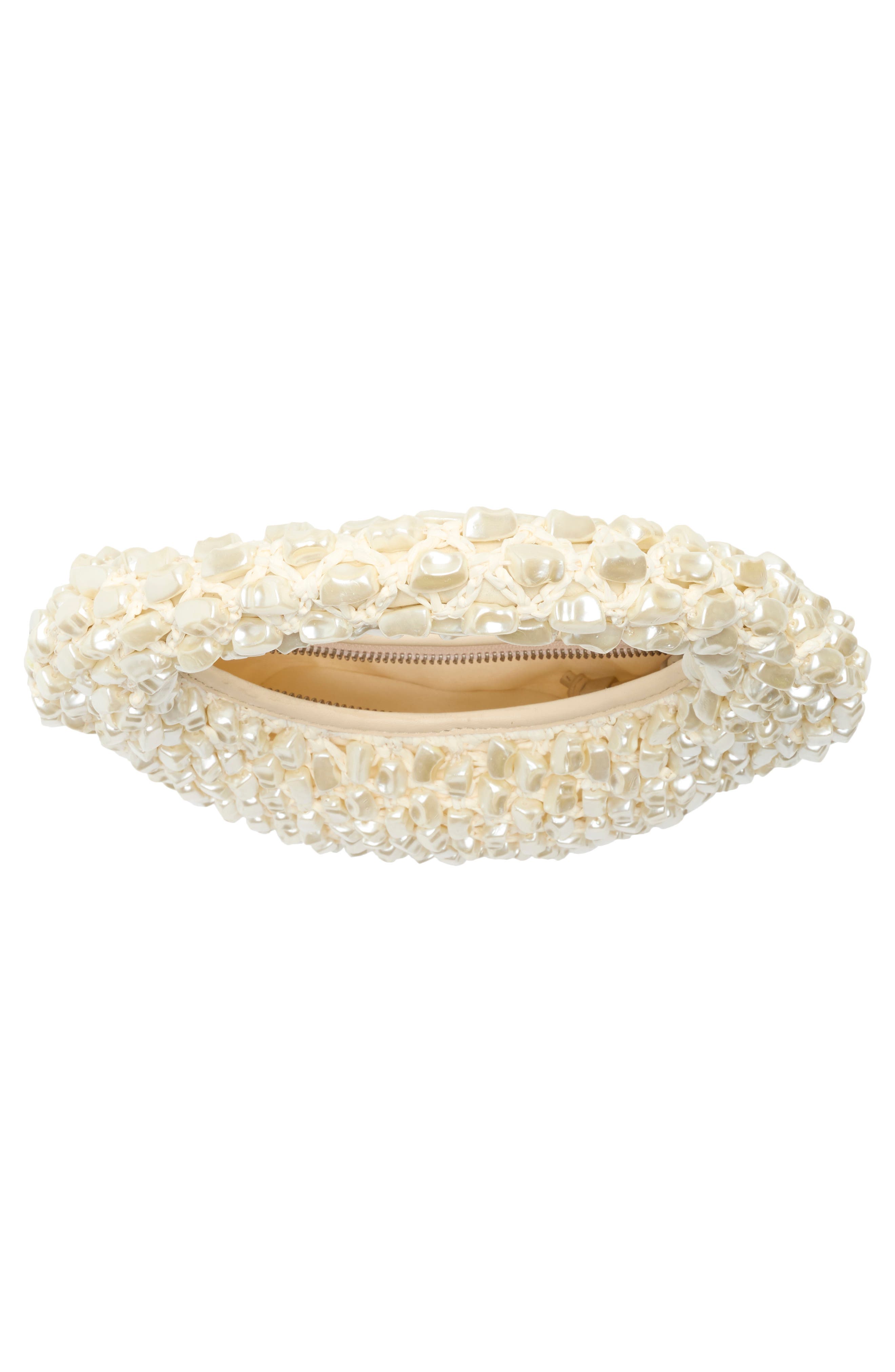 STAUD Reef Beaded Bag, Alternate, color, Cream