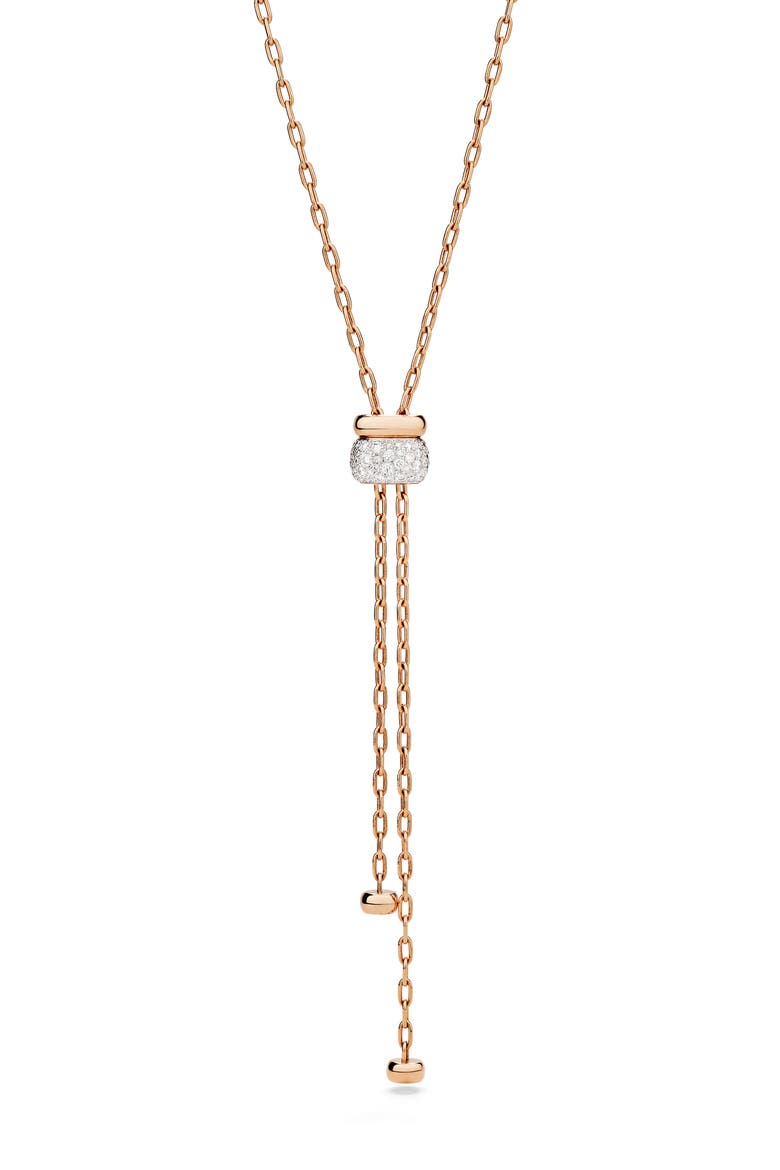 Iconica Bolo Necklace, Alternate, color, ROSE GOLD / WHITE GOLD