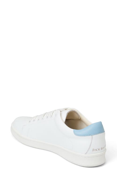Jack Rogers Marina Low Top Sneaker In White/aqua Sky