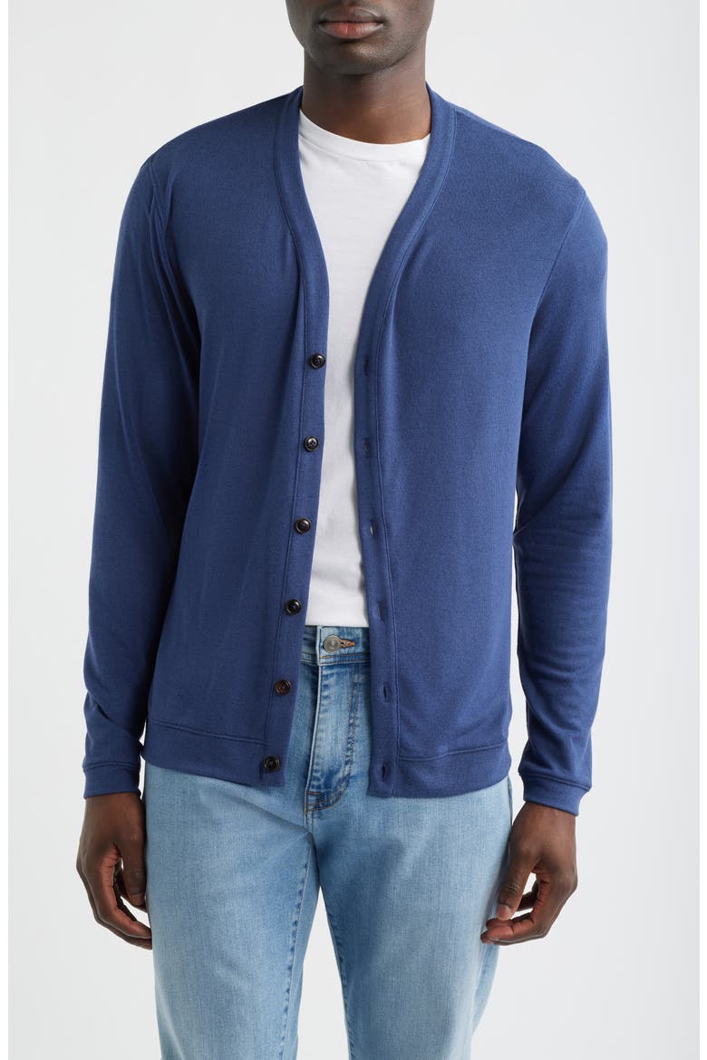 Latrobe Performance Button-Front Cardigan, Main, color, NAVY