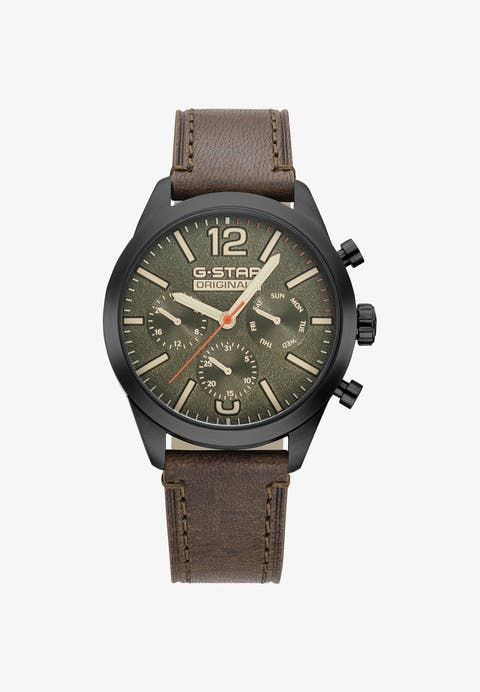 Originals - 40mm, Olive Green Dial, Brown Leather Strap Watch