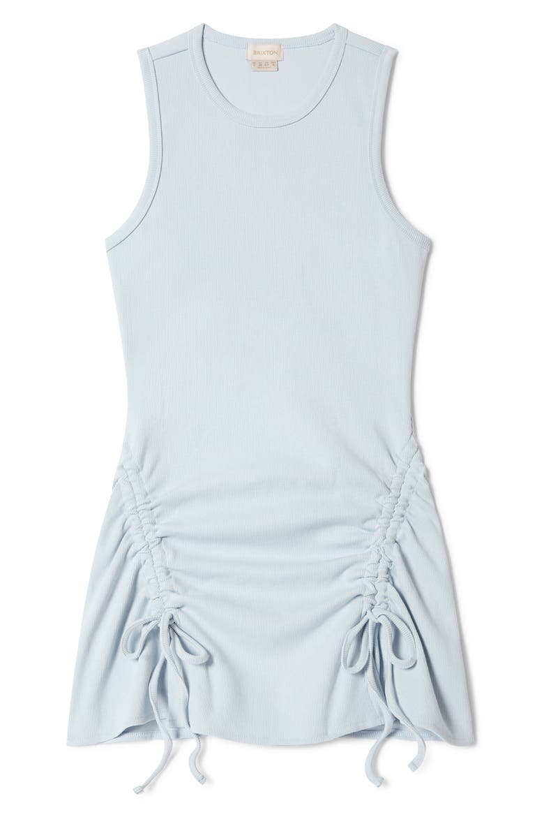 Cinched Rib Tank Minidress, Alternate, color, BLUE AURA
