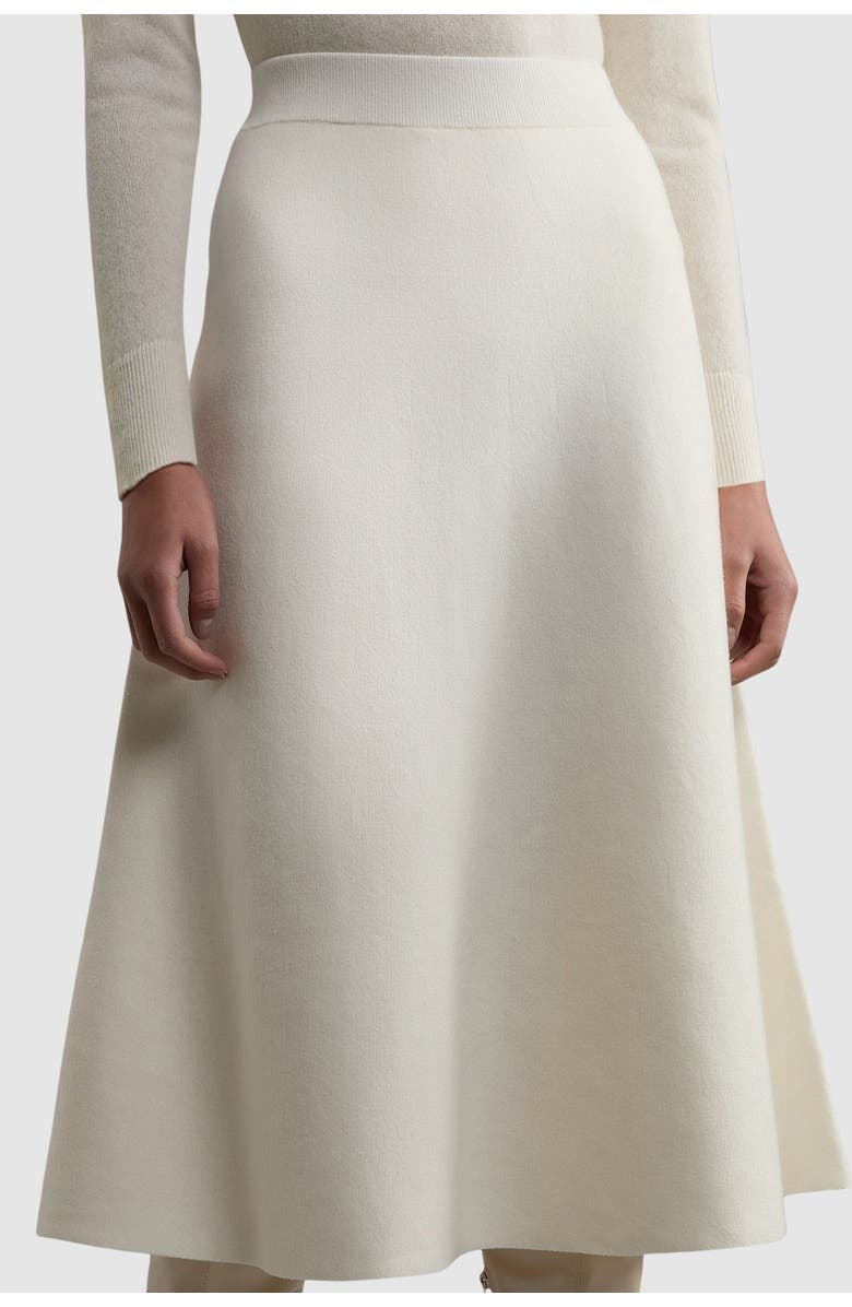 Karen Millen Milano Knit Full Midi Skirt, Main, color, Cream