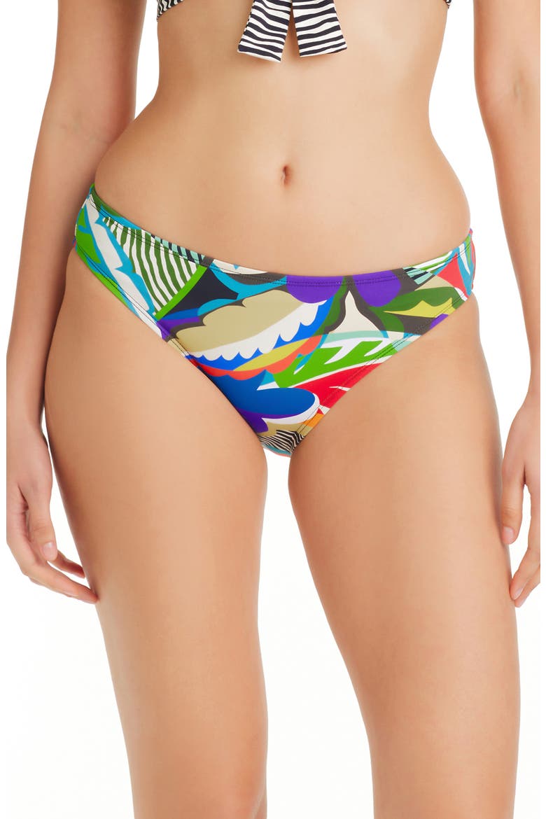 The Mix Basic Hipster Bikini Bottoms, Main, color, BLACK MULTI