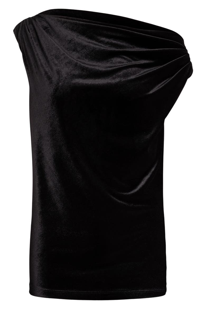 Stretch Velvet Top, Alternate, color, BLACK VELVET
