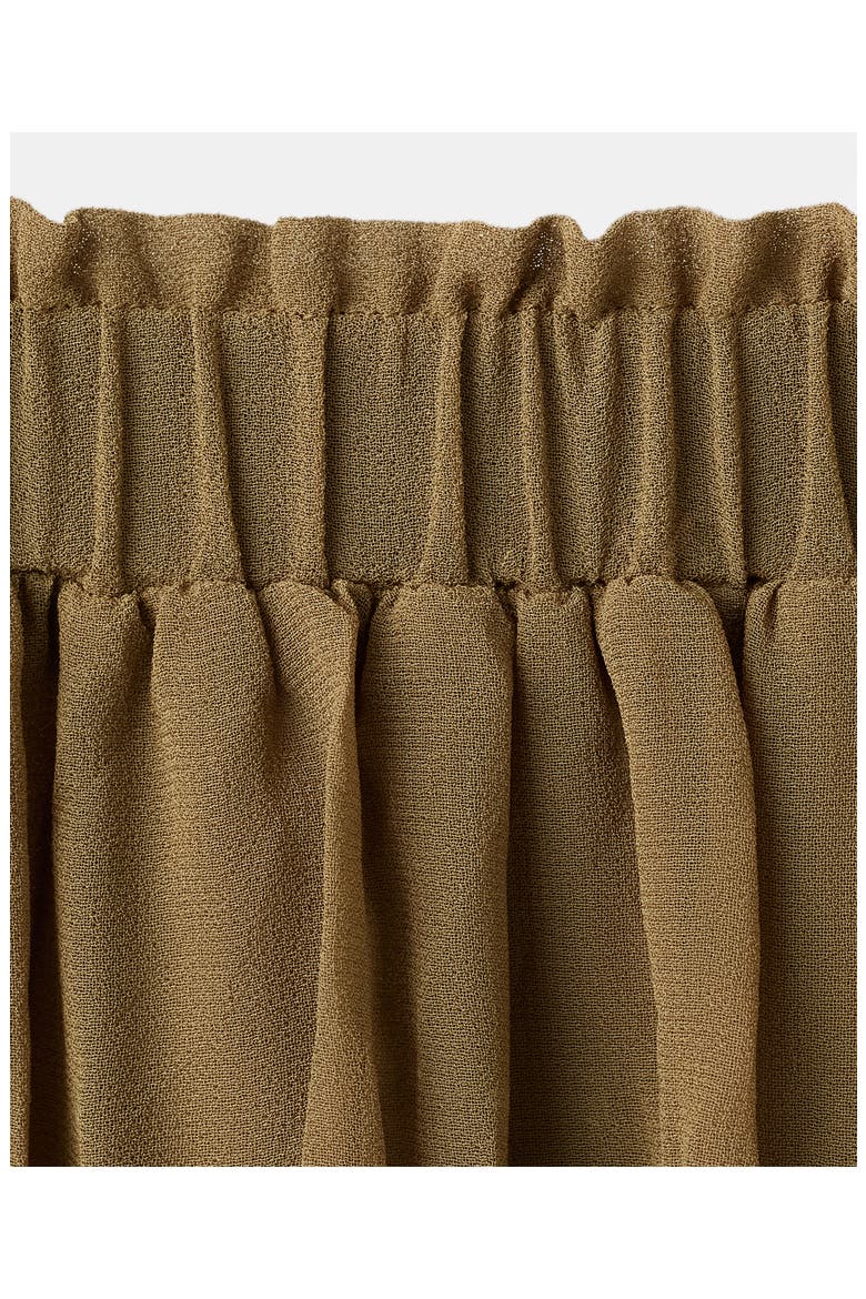 Beaded Shirred Mid Rise Tiered Maxi Skirt, Alternate, color, BROWN