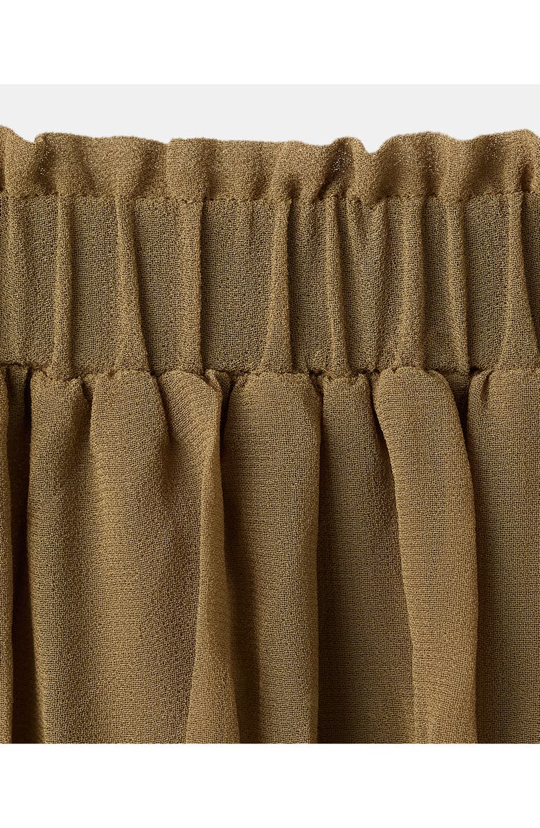 MANGO Beaded Shirred Mid Rise Tiered Maxi Skirt, Alternate, color, Brown