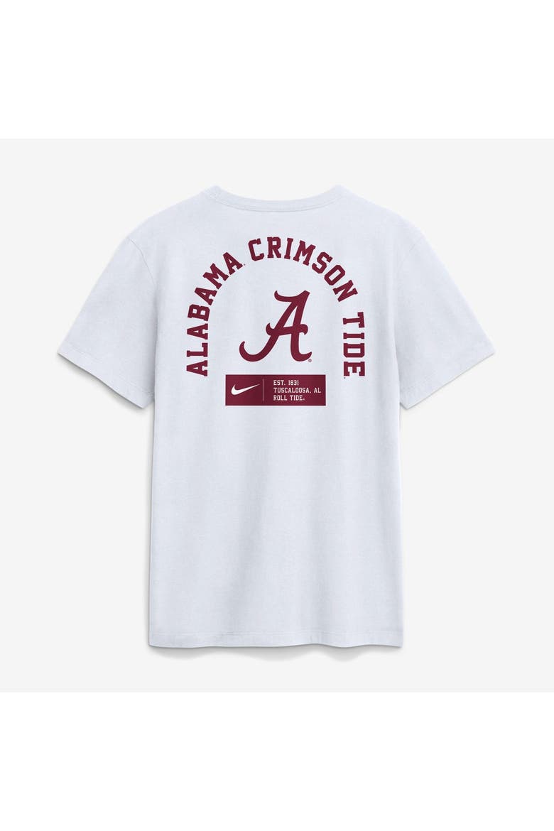 Men's Nike White Alabama Crimson Tide Primetime Crew T-Shirt, Alternate, color, White