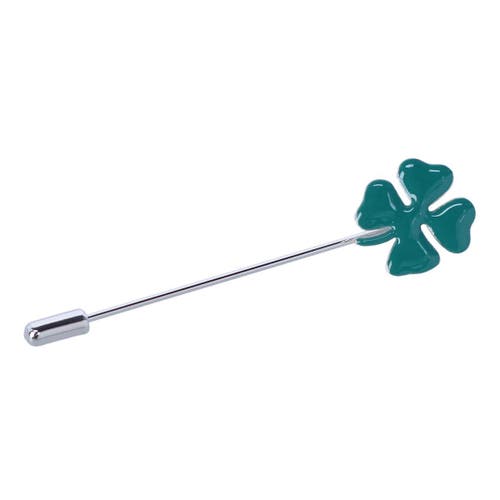 Trafalgar Shay Shamrock Novelty Cufflinks And Lapel Pin Set In Green