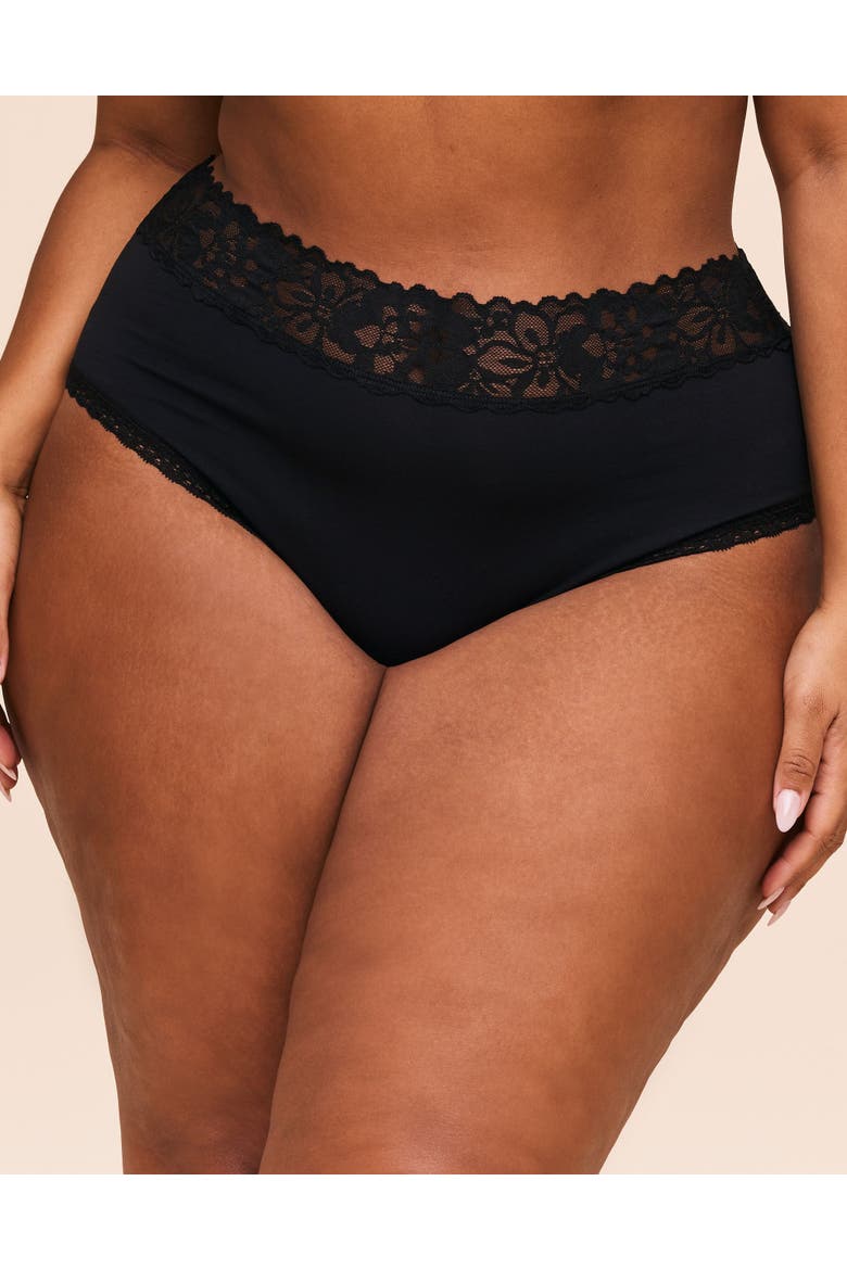 Colline High Waisted Panties, Alternate, color, Black
