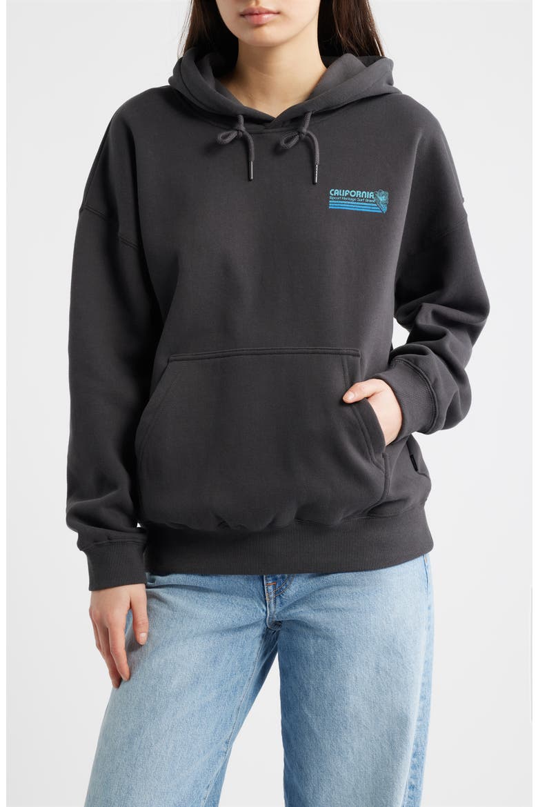 Ocean Break Heritage Hoodie, Main, color, CALI WASHED BLACK