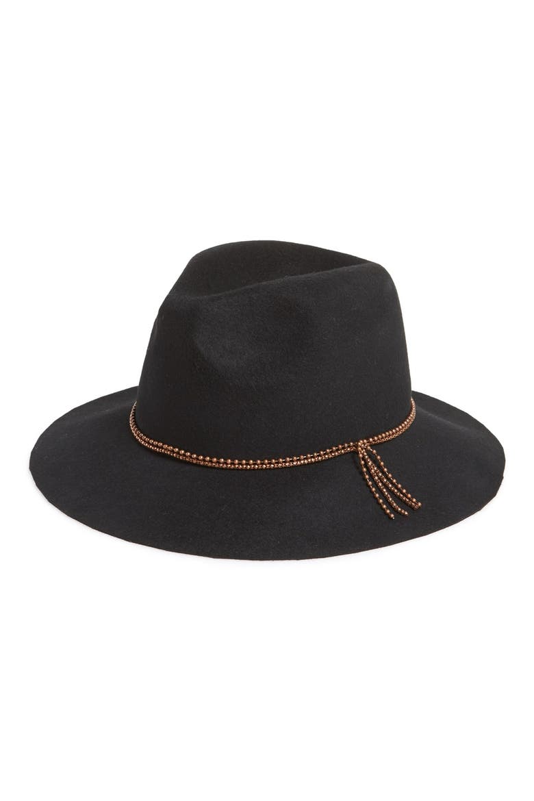 Floppy Wool Fedora, Main, color, BLACK