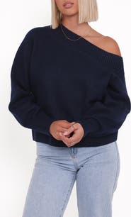 Petal & Pup Allis One-Shoulder Sweater
