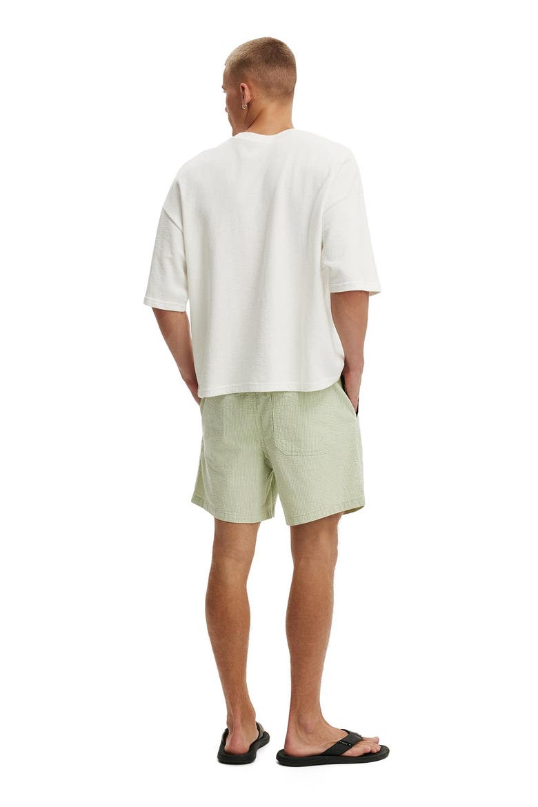 Men's Easy Short, Alternate, color, Jade Stripe Seersucker