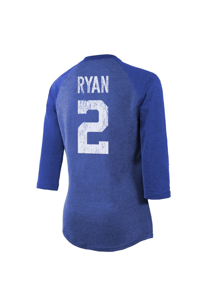 Women's Majestic Threads Matt Ryan Royal Indianapolis Colts Player Name & Number Raglan 3/4-Sleeve T-Shirt, Alternate, color, Royal