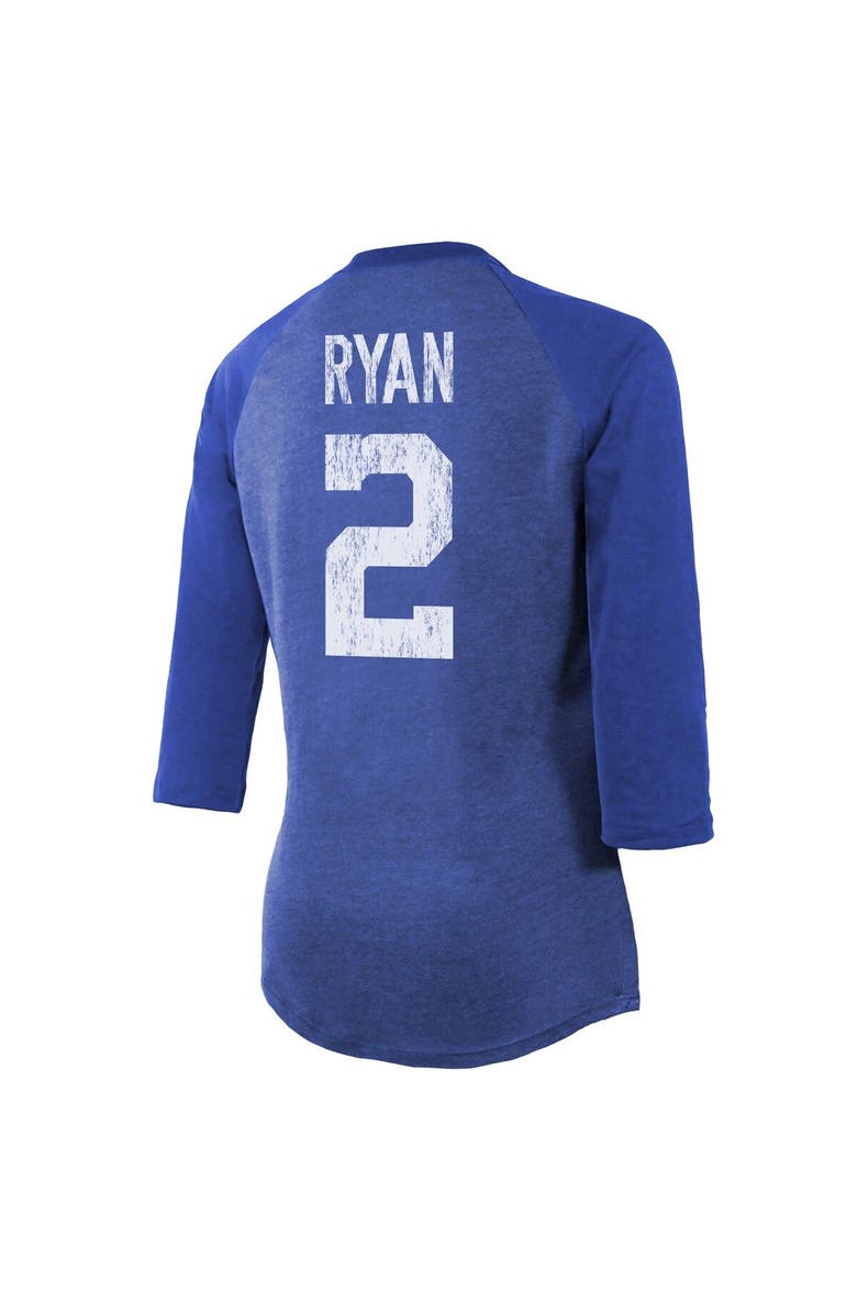 Majestic Threads Women's Majestic Threads Matt Ryan Royal Indianapolis Colts Player Name & Number Raglan 3/4-Sleeve T-Shirt, Alternate, color, 