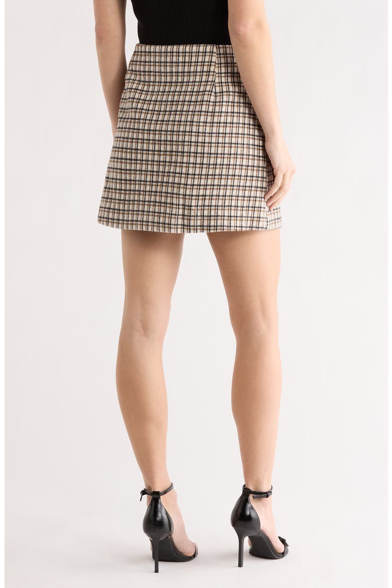 Check Plaid Patch Pocket Miniskirt, Alternate, color, PINK/ CAMEL