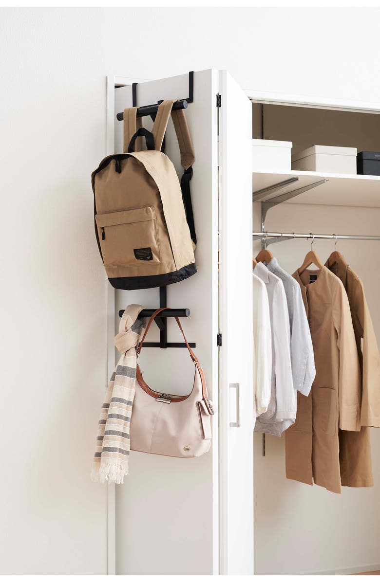 Yamazaki Over the Door Backpack Hanger, Alternate, color, Black