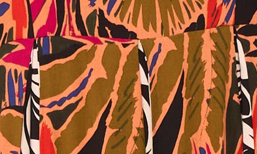 Shop Vince Camuto Mixed Print Inverse Pleat Maxi Dress