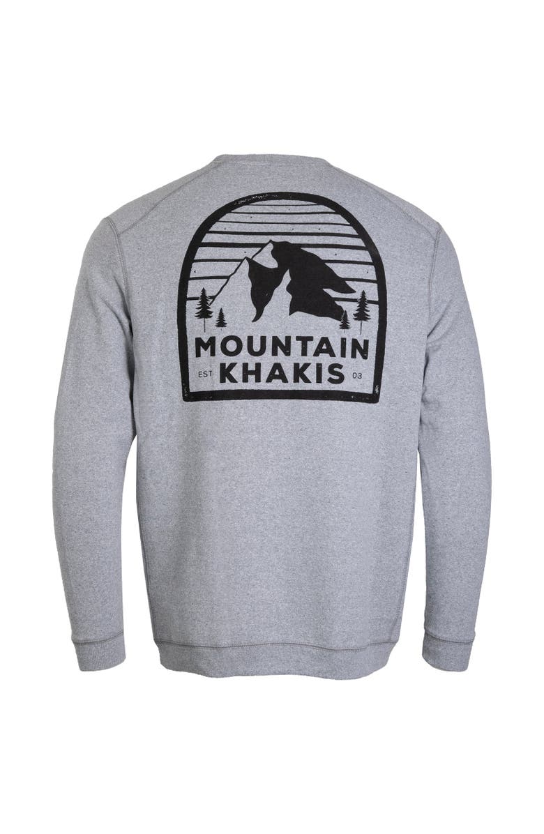 Mountain Khakis Mountain Logo Crew, Alternate, color, Heather Grey