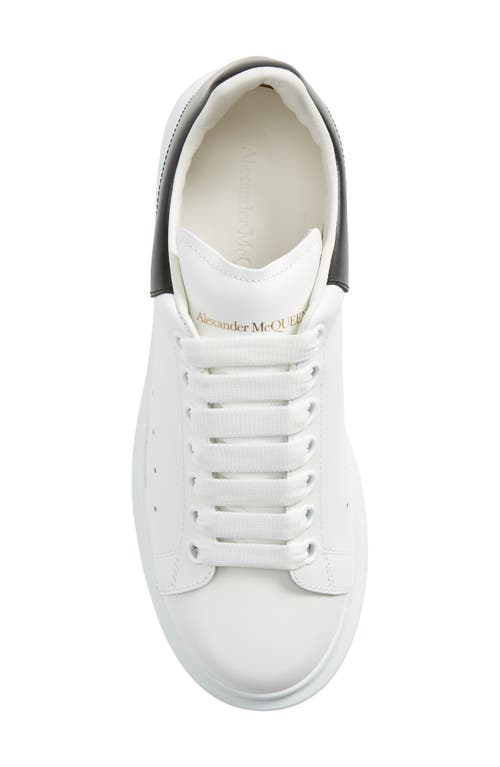 Alexander Mcqueen Oversized Calf Leather Sneakers With Chunky Rubber Sole In Metallic