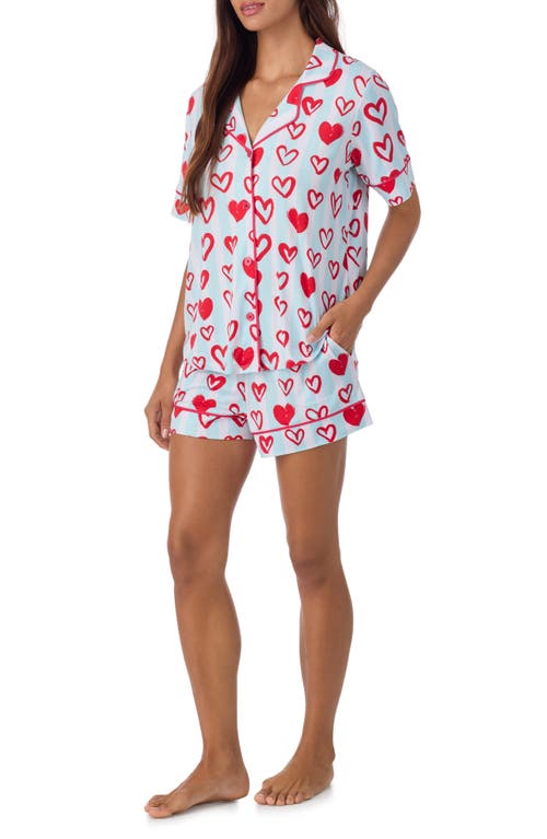 Room Service Pjs Print Short Pajamas In Red