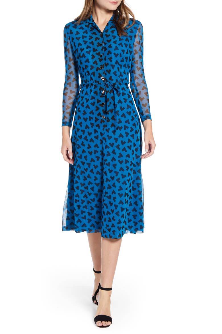 Long Sleeve Midi Dress, Main, color, AVALON/ ANNE BLACK