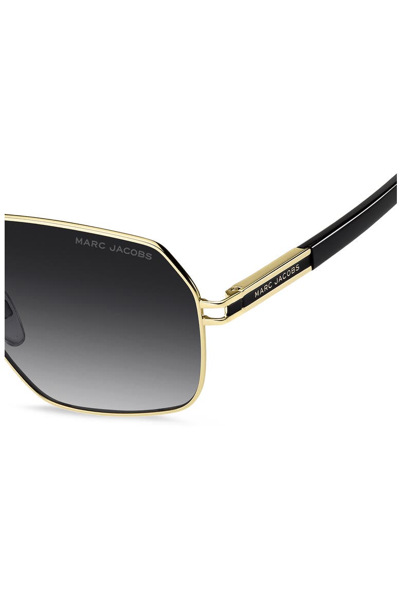 61mm Gradient Navigator Sunglasses, Alternate, color, GOLD BLACK/ DARK GREY SF