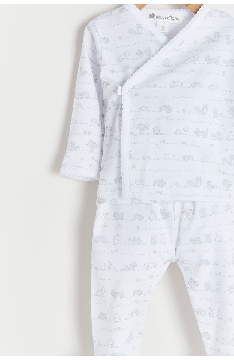 Babycottons Set Batita Ranita In The Wood for Infant, Main, color, White & Grey