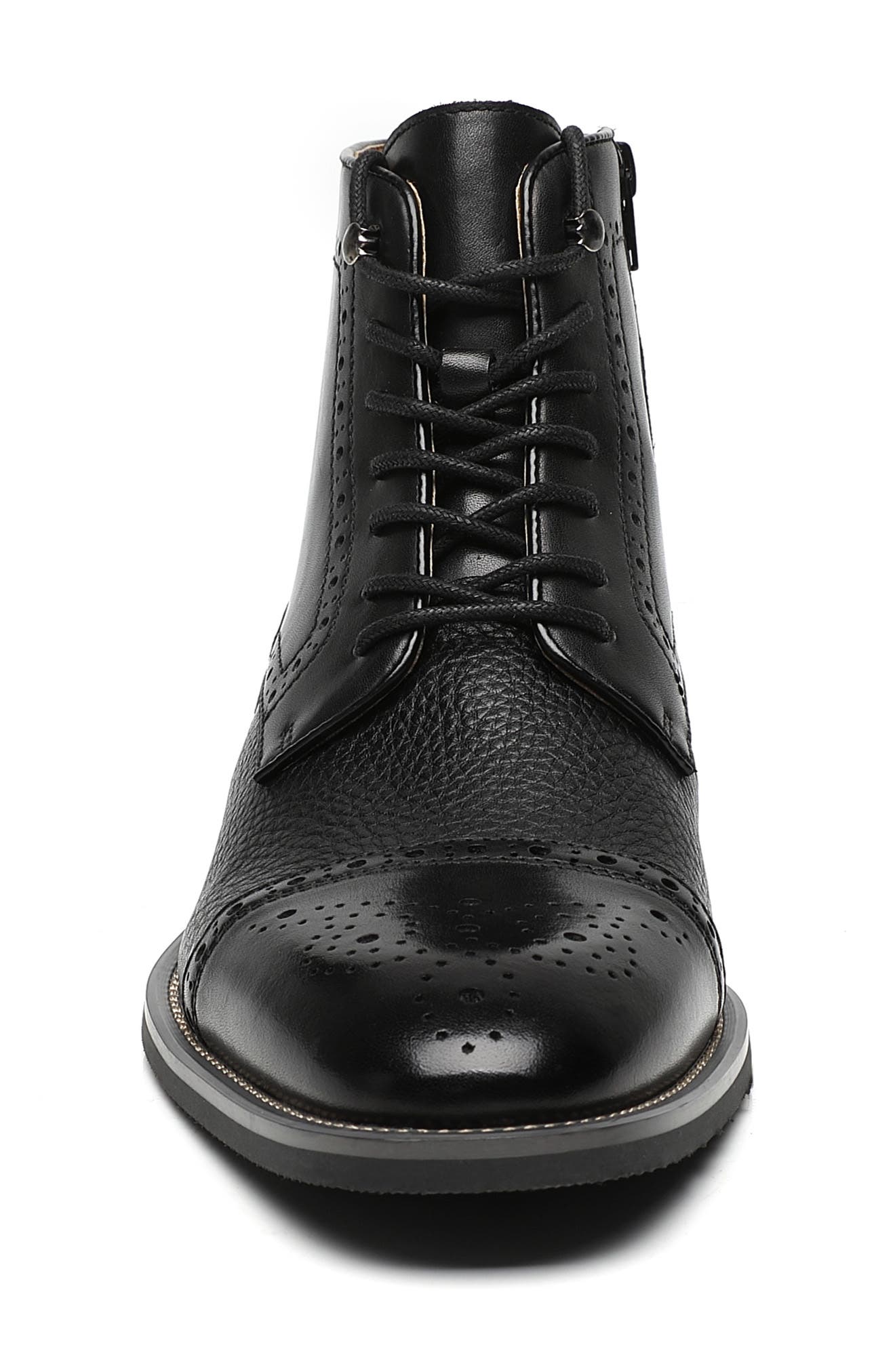 La Milano Jaxon II Cap Toe Boot, Alternate, color, Black