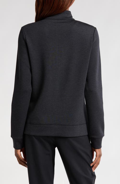 Travismathew Shadow Mirage Half Zip Pullover In Heather Black