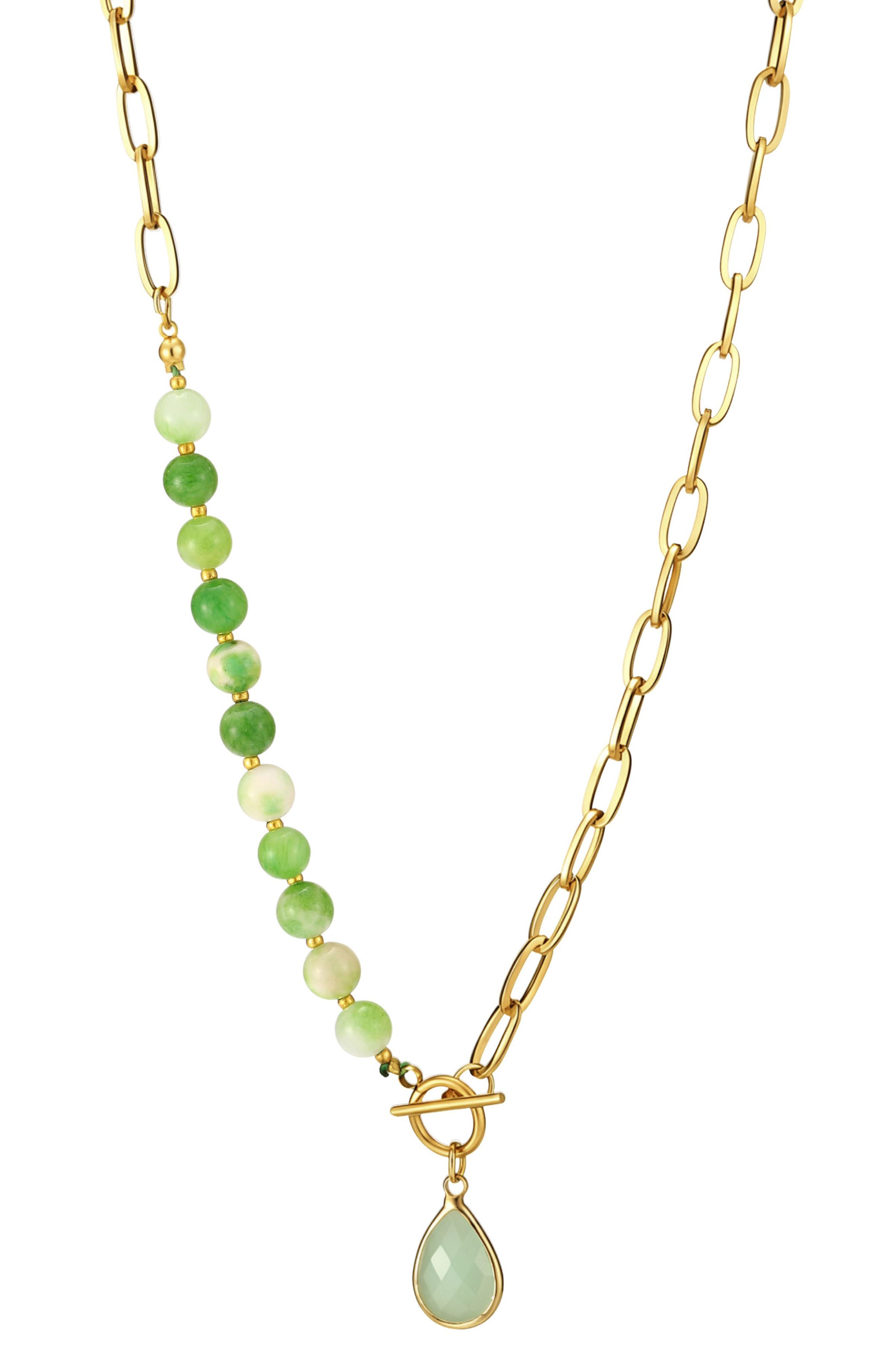 18k Gold Plated Teardrop Pendant Necklace